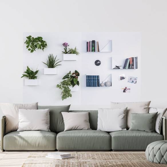 Kalamitica Set 2 Mensole Magnetiche in Acciaio - Bianco/Bianco Qualità Garantita
