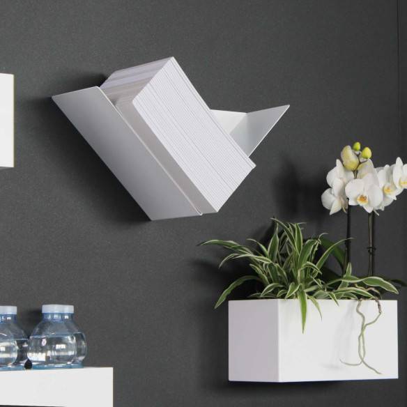 Kalamitica Set 2 Mensole Magnetiche in Acciaio - Bianco/Bianco Qualità Garantita