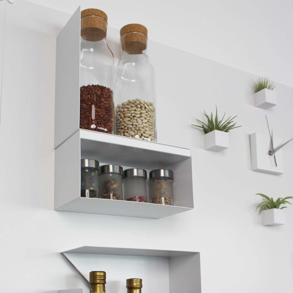 Kalamitica Set 2 Contenitori Magnetici in Acciaio - Bianco/Bianco Acquista Ora