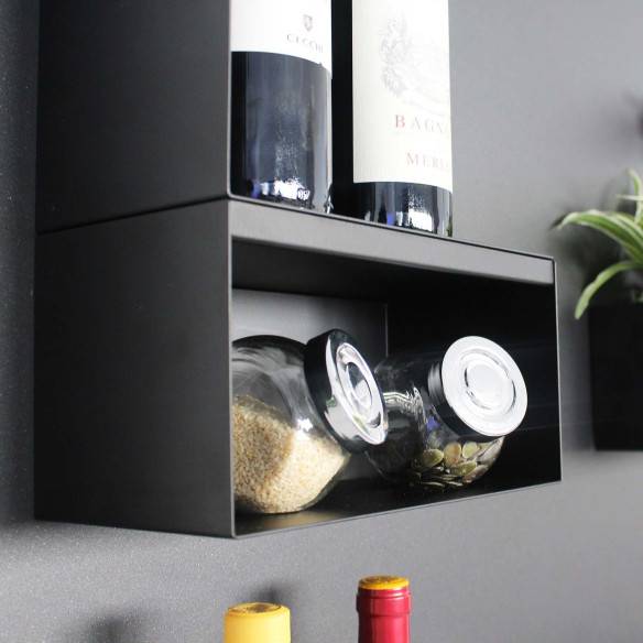 Kalamitica Set 2 Contenitori Magnetici in Acciaio - Bianco/Antracite Fino Al -60%