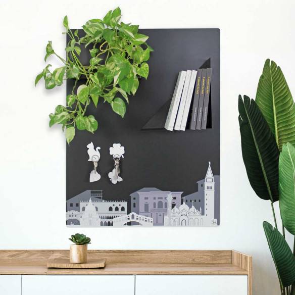 Kalamitica Lavagna Magnetica Stampata 74x57 cm - Skyline Black&White Novità