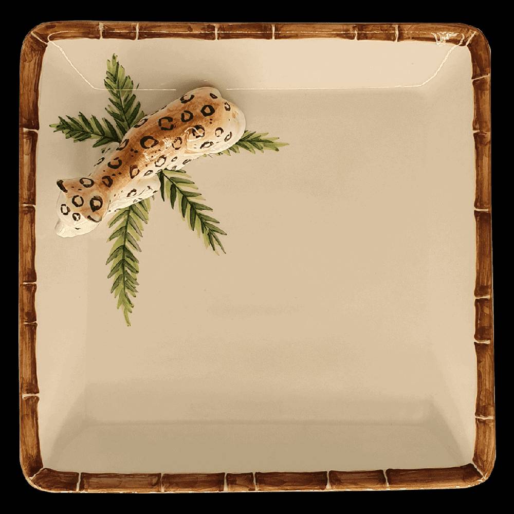 Les Ottomans Bamboo And Leopard Trays BAL01 Saldi Di Fabbrica