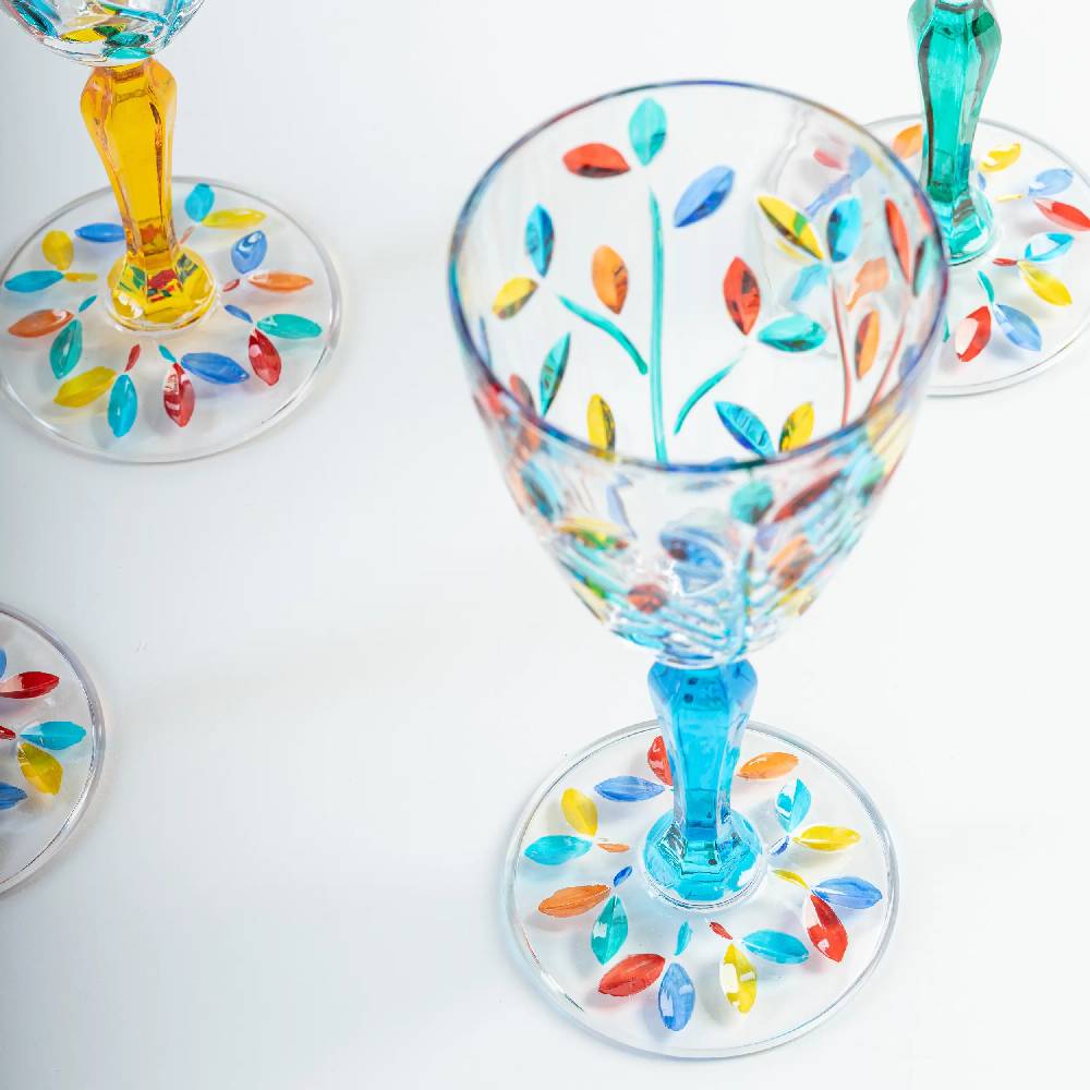 Les Ottomans Set of four crystal glasses CGJ05 Soddisfazione Garantita