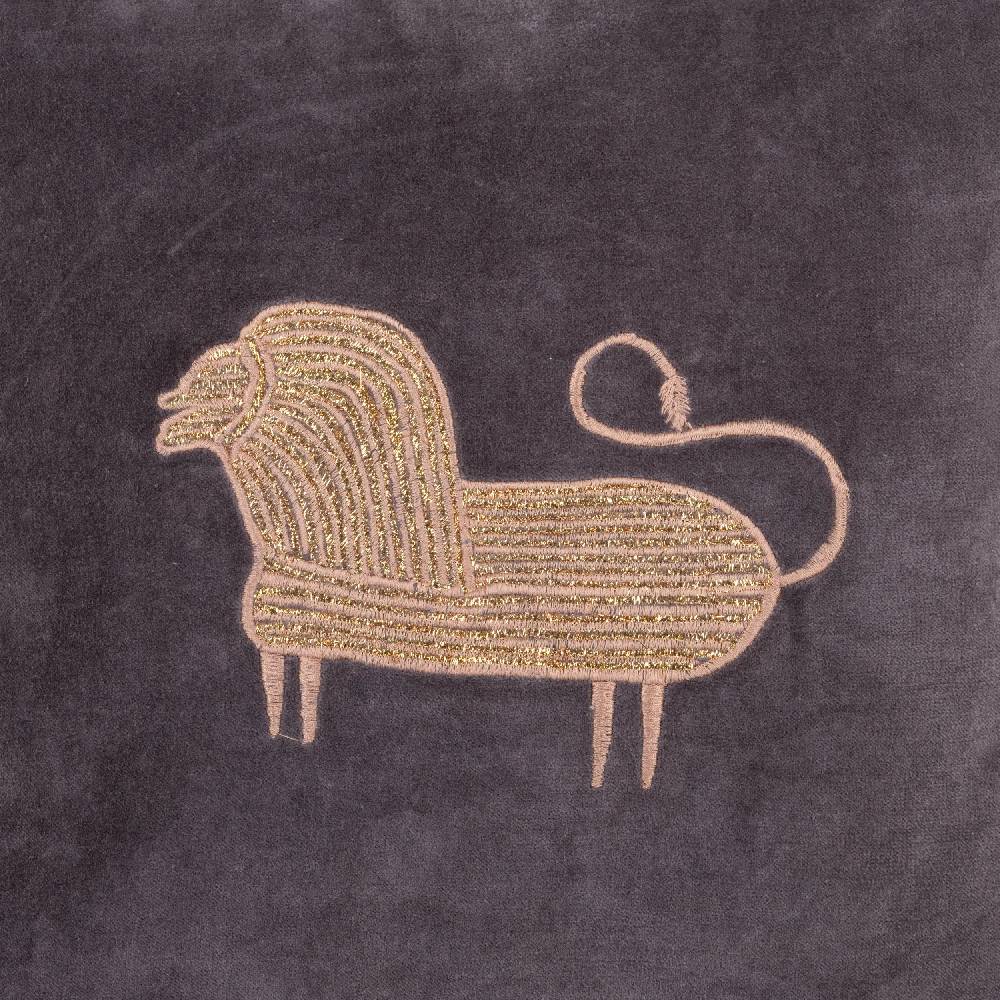 Les Ottomans Embroidered velvet cushion EBC09 Offerta