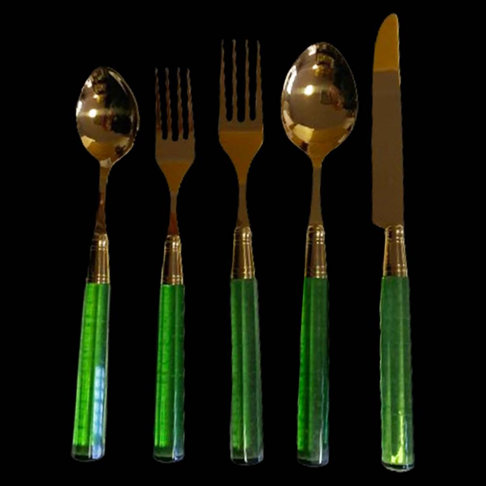 Les Ottomans Set posate EMERALD Convenienza