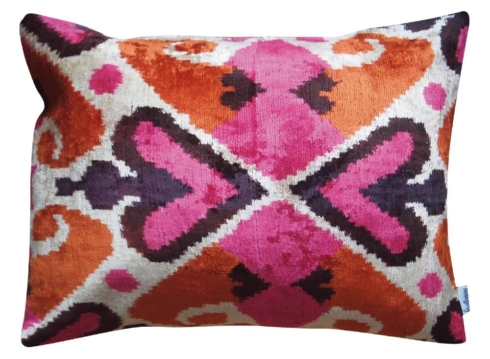 Les Ottomans Silk velvet cushion V308 Sconto