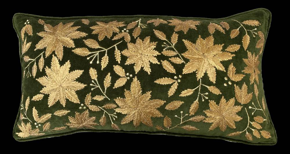 Les Ottomans Embroidered velvet cushion EBC29 2025
