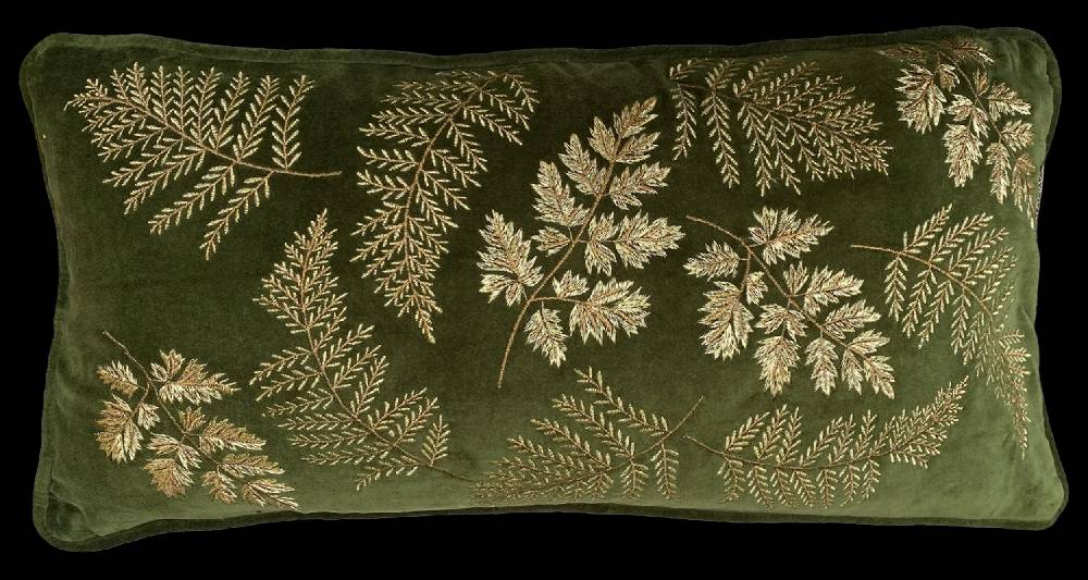 Les Ottomans Embroidered velvet cushion EBC31 Italy