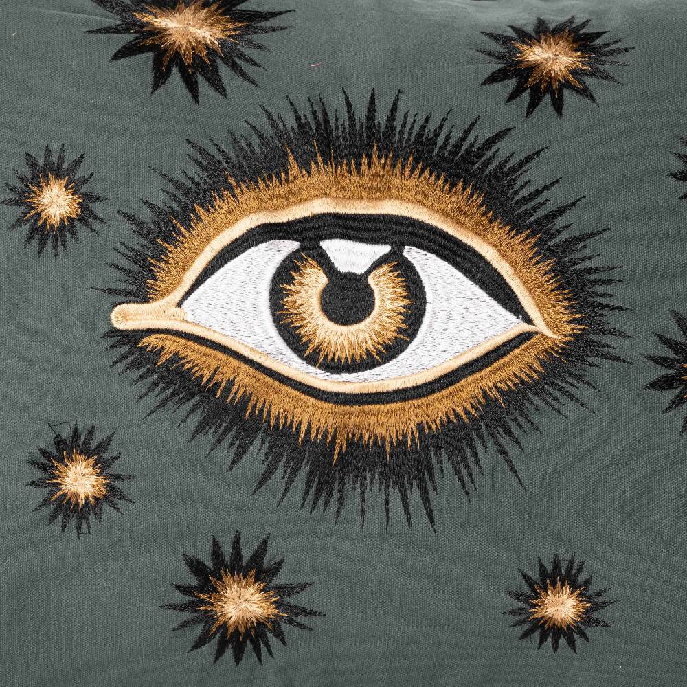 Les Ottomans Eye hand-embroidered cotton cushion EYBC03 Promozione