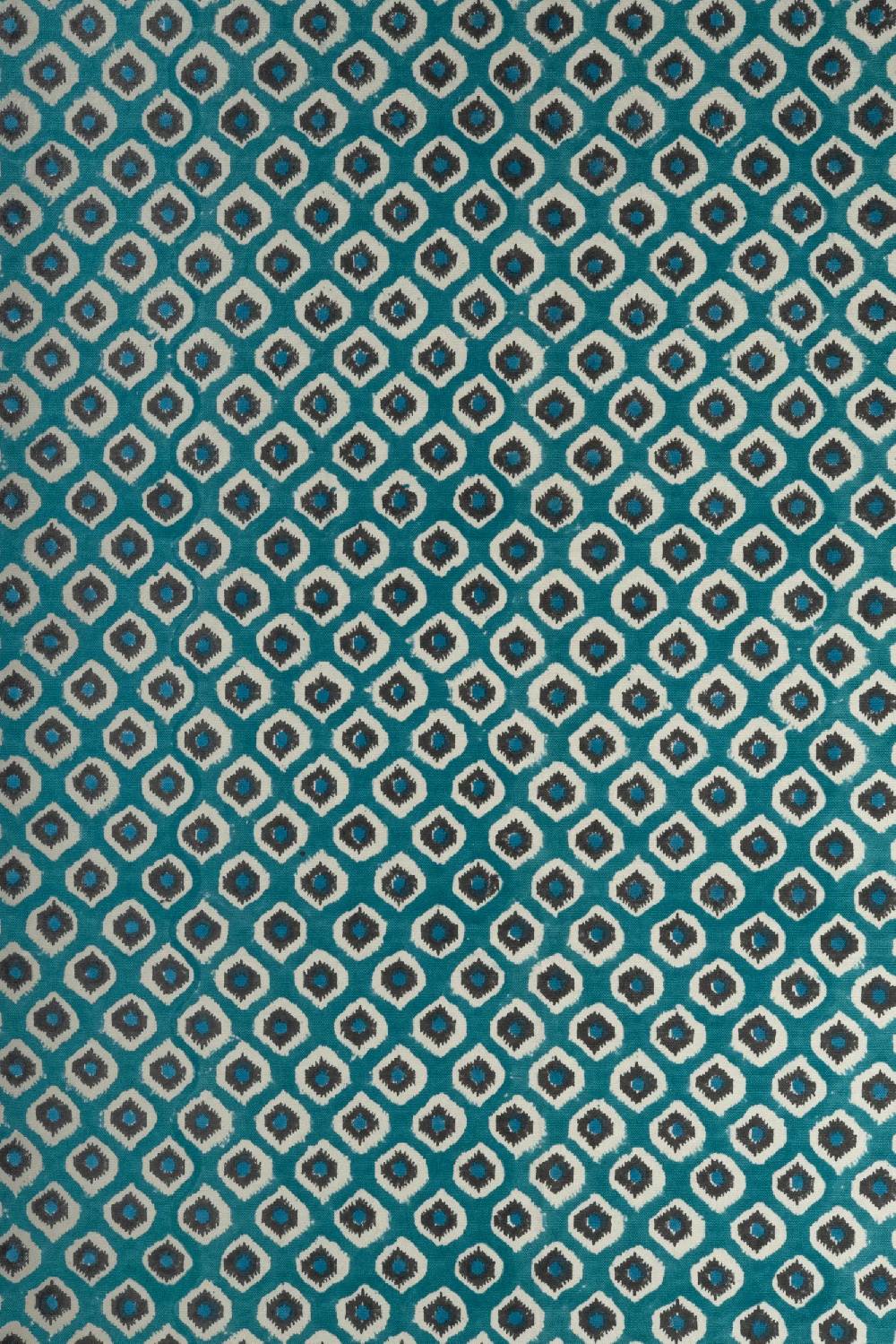 Les Ottomans Handprinted cotton tablecloth IKB02 Negozi Online
