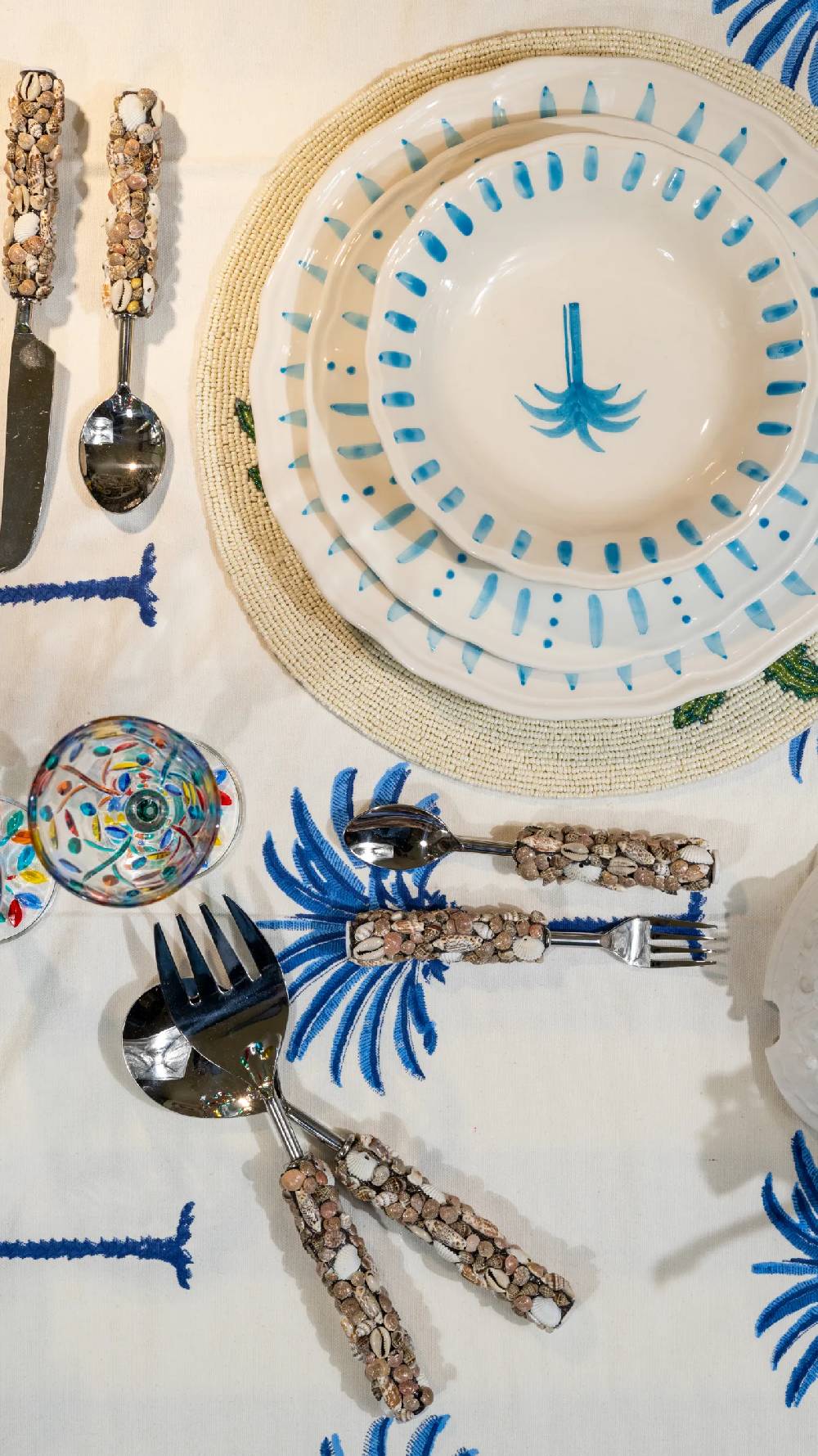 Les Ottomans Set posate SHELL SERVING SET Convenienza