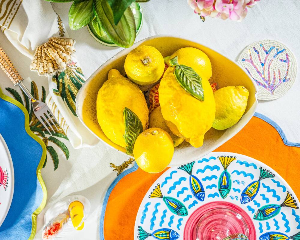 Les Ottomans Ceramic Sicilian plate SIP08 Offerte