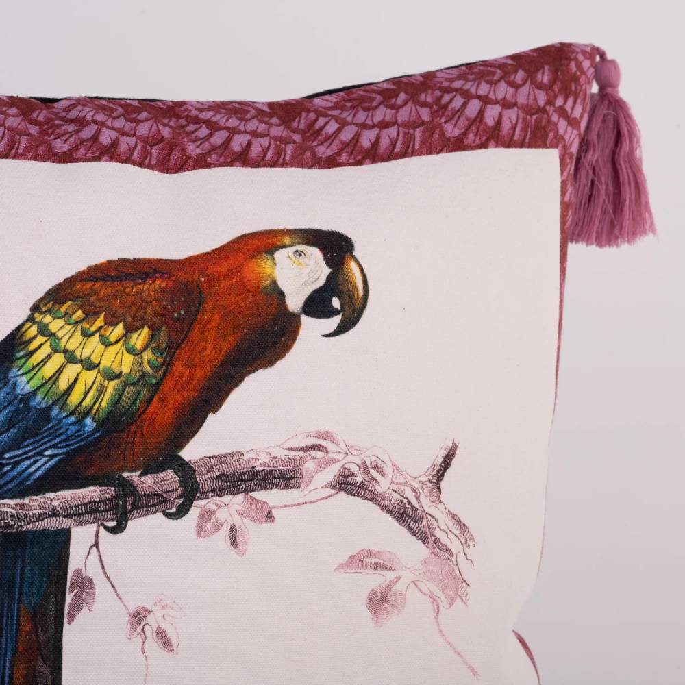 Les Ottomans Menagerie cotton cushion MCU02 Nuova