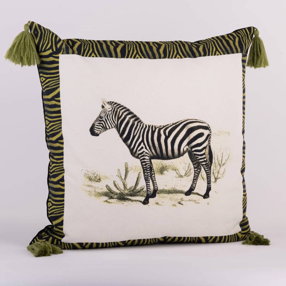 Les Ottomans Menagerie cotton cushion MCU03 Moda
