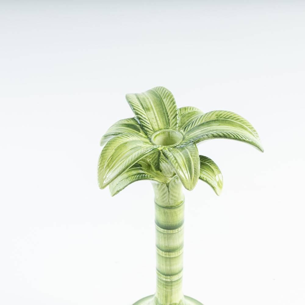 Les Ottomans Handpainted palm ceramic candleholder MAR05 Soddisfazione Garantita
