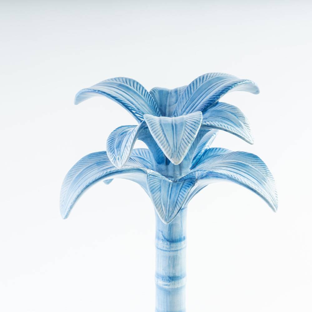 Les Ottomans Handpainted palm ceramic candleholder MARB04 Novità