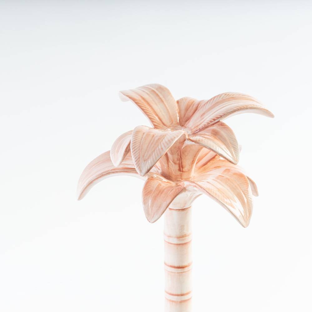 Les Ottomans Handpainted palm ceramic candleholder MARP04 Offerta