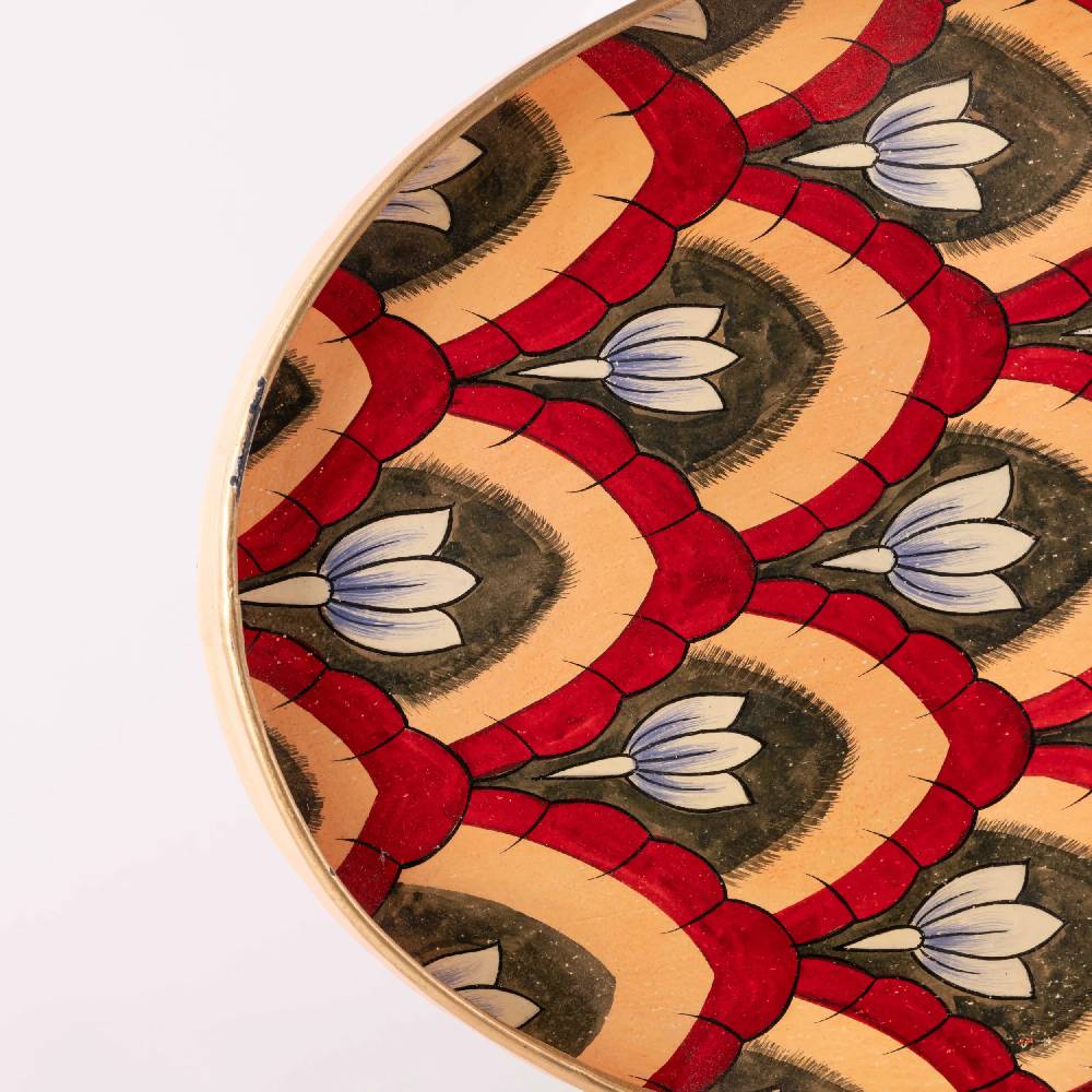 Les Ottomans Vassoio in ferro dipinto a mano IT136 Outlet