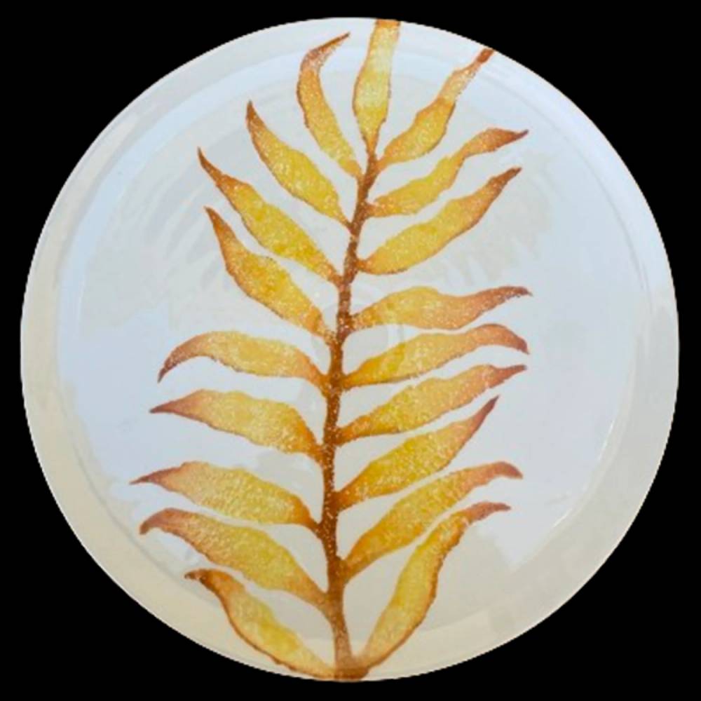 Les Ottomans Ceramic plate leaves LE01 Offerta esclusiva