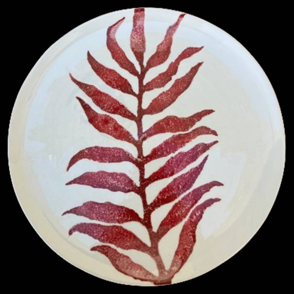 Les Ottomans Ceramic plate leaves LE02 Vendite stagionali