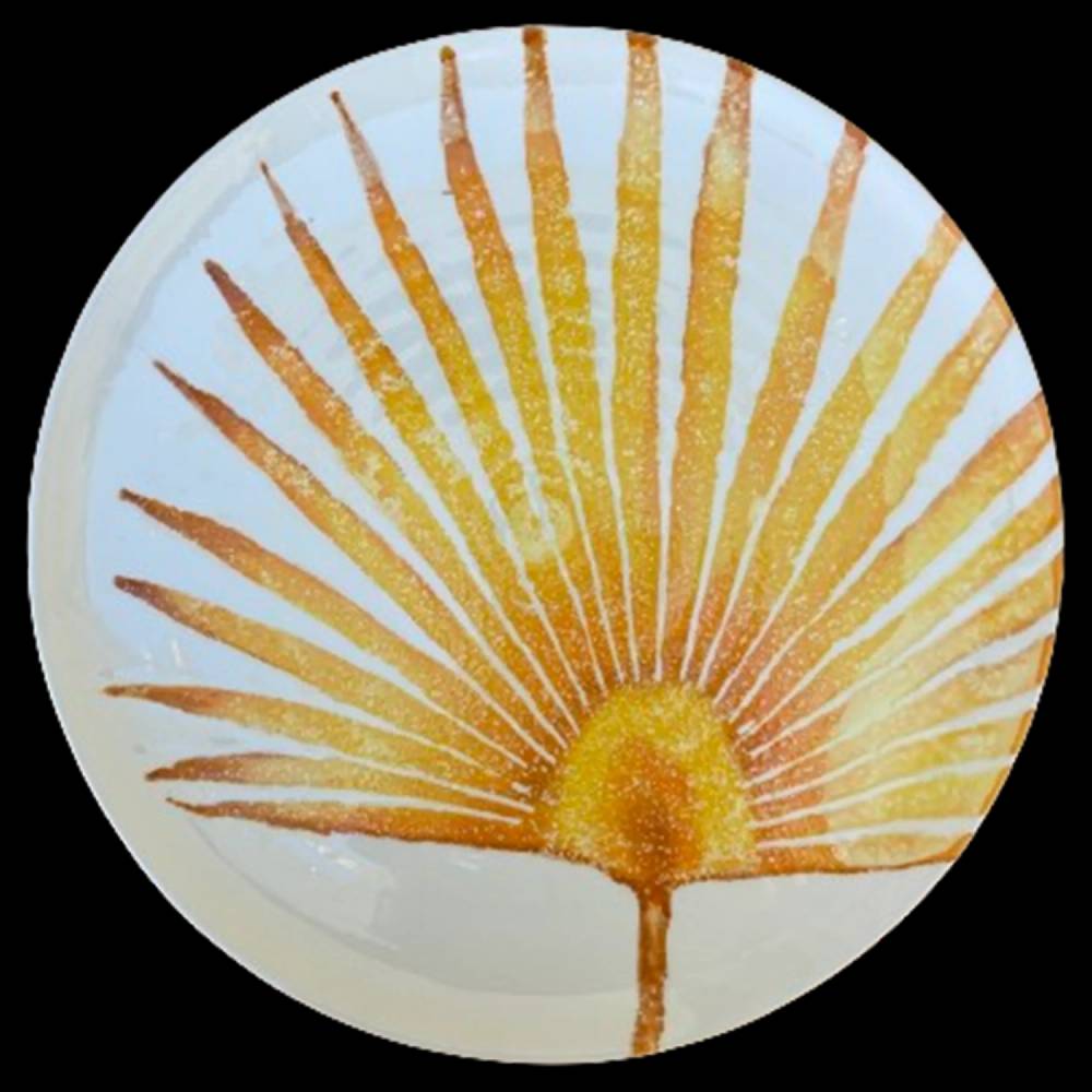 Les Ottomans Ceramic plate leaves LE03 Black Friday