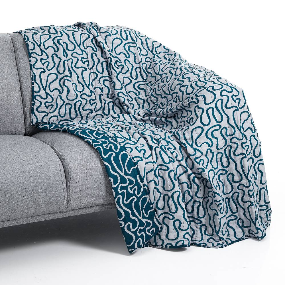Oresteluchetta Plaid cotone DOUBLE OCEAN Qualità Garantita