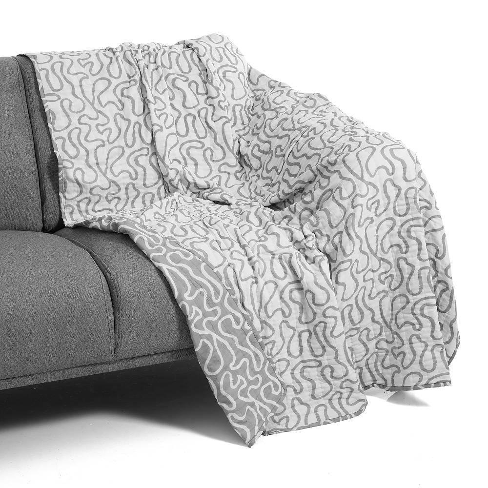 Oresteluchetta Plaid cotone DOUBLE NEIGE Fino Al -60%