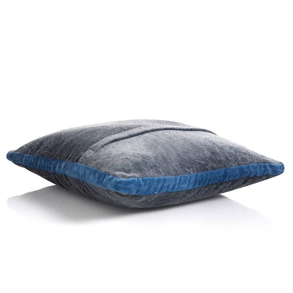 Oresteluchetta Cuscino VELVET GREY & BLUE Nuovo