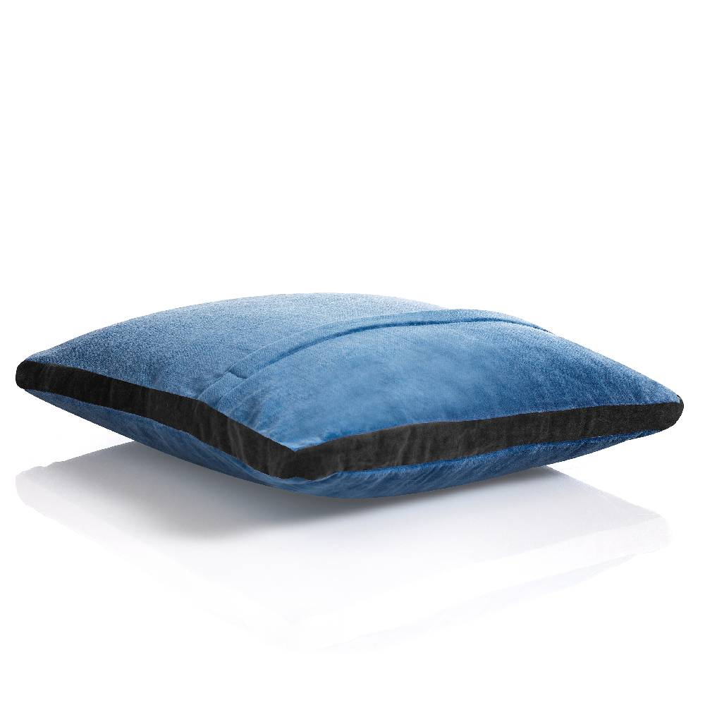 Oresteluchetta Cuscino VELVET BLUE & GREY Qualità