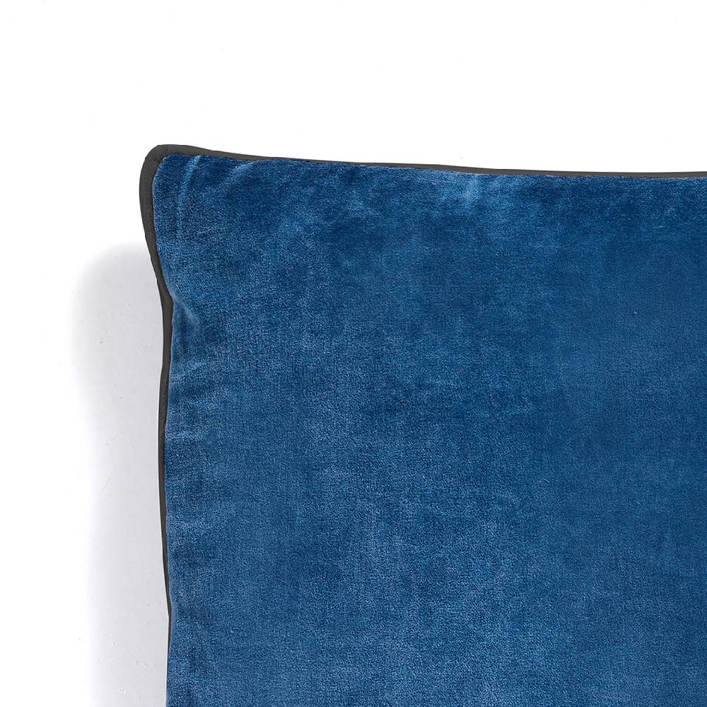 Oresteluchetta Cuscino VELVET BLUE & GREY Qualità