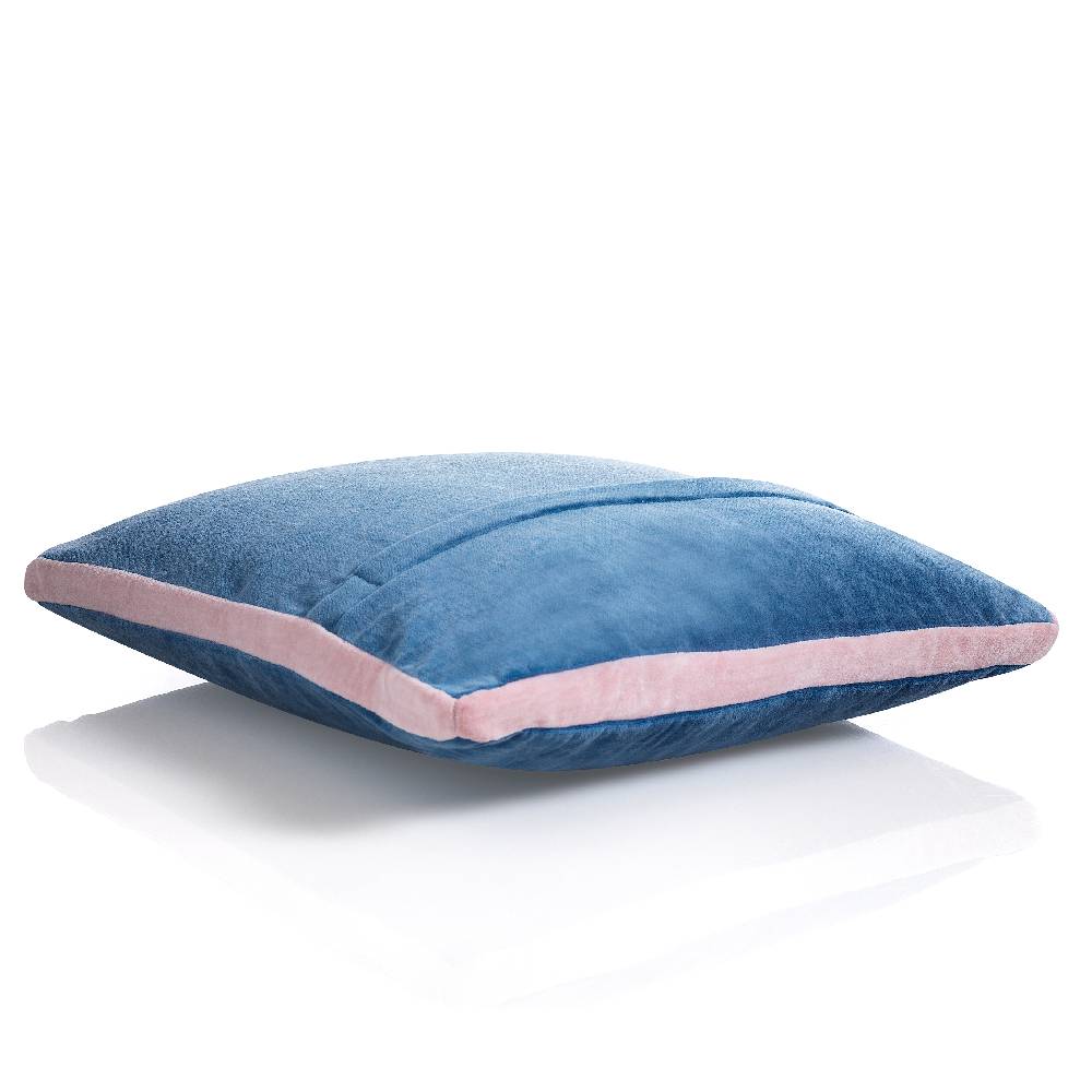 Oresteluchetta Cuscino VELVET BLUE & PINK Vendita