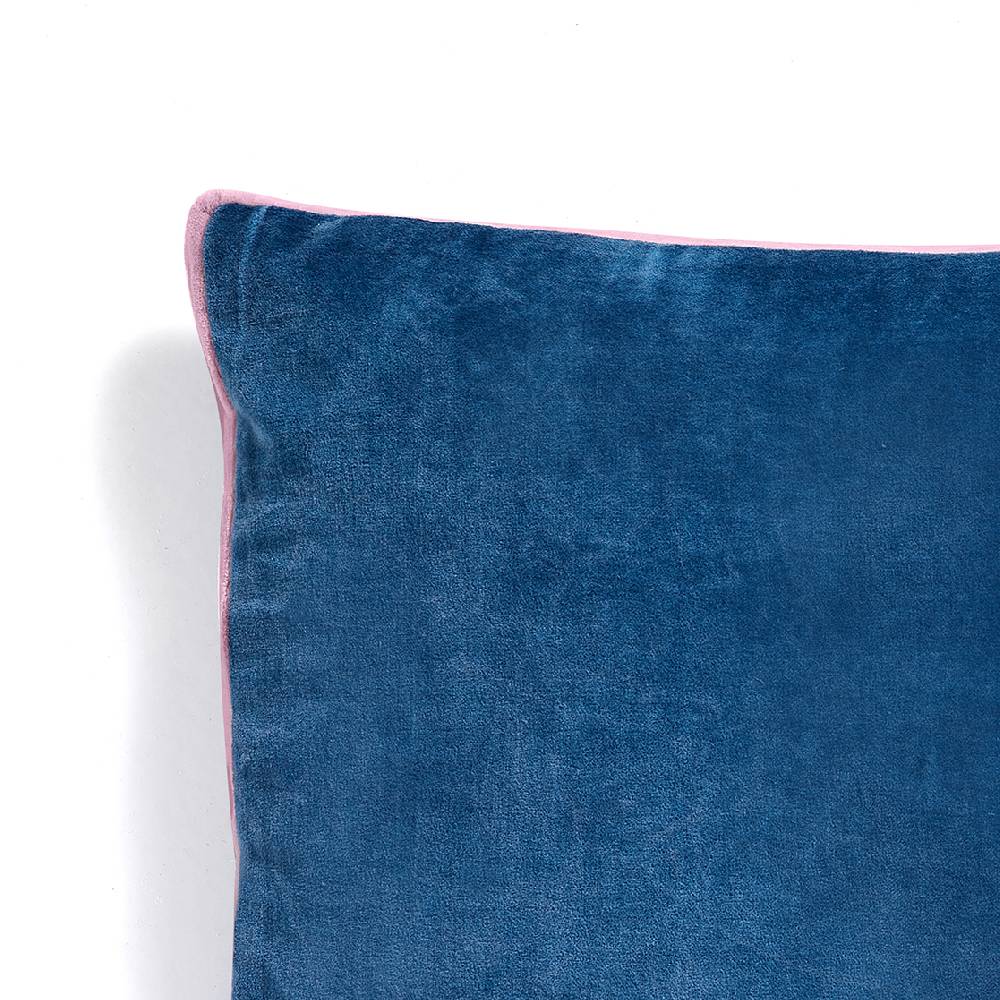 Oresteluchetta Cuscino VELVET BLUE & PINK Vendita