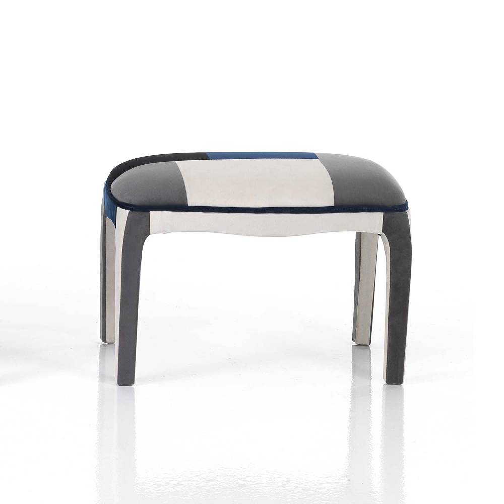 Oresteluchetta poltrona + pouf LIAM BLUE Economico