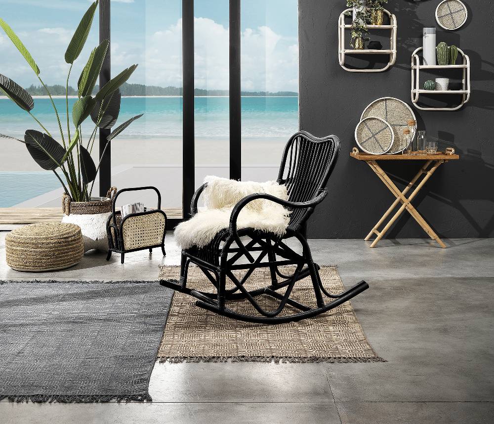 Oresteluchetta Sedia a dondolo PEACE BLACK Hotsell