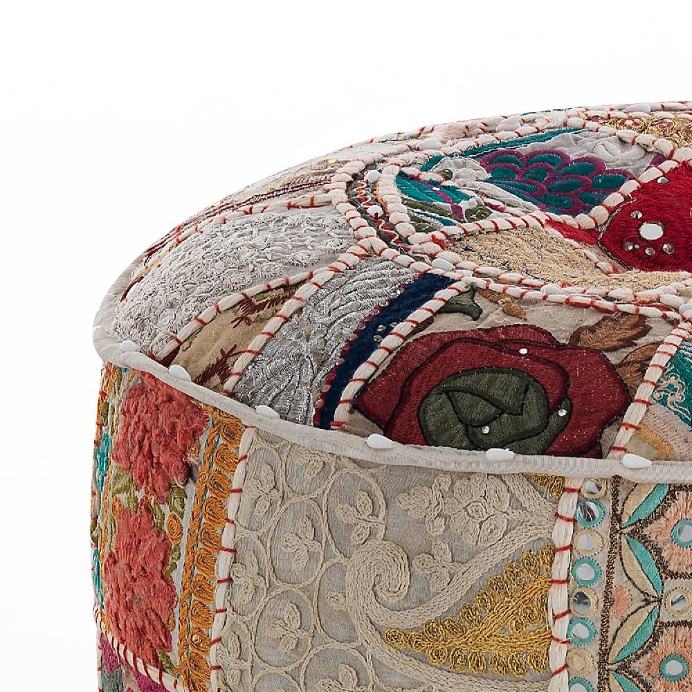 Oresteluchetta Pouf rotondo YANTRA PATCH SMALL Italia