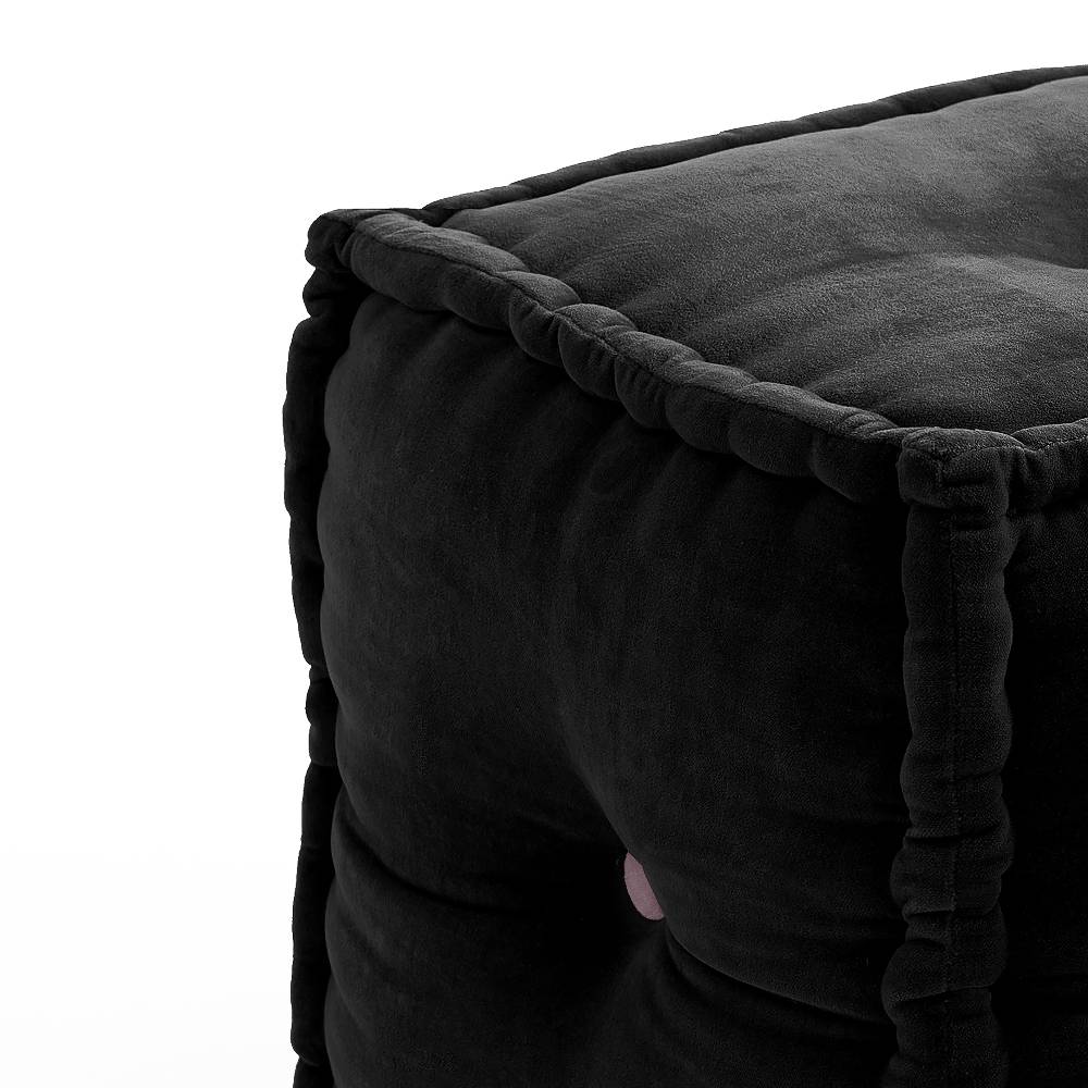 Oresteluchetta Pouf quadrato VELVET BLACK 2025