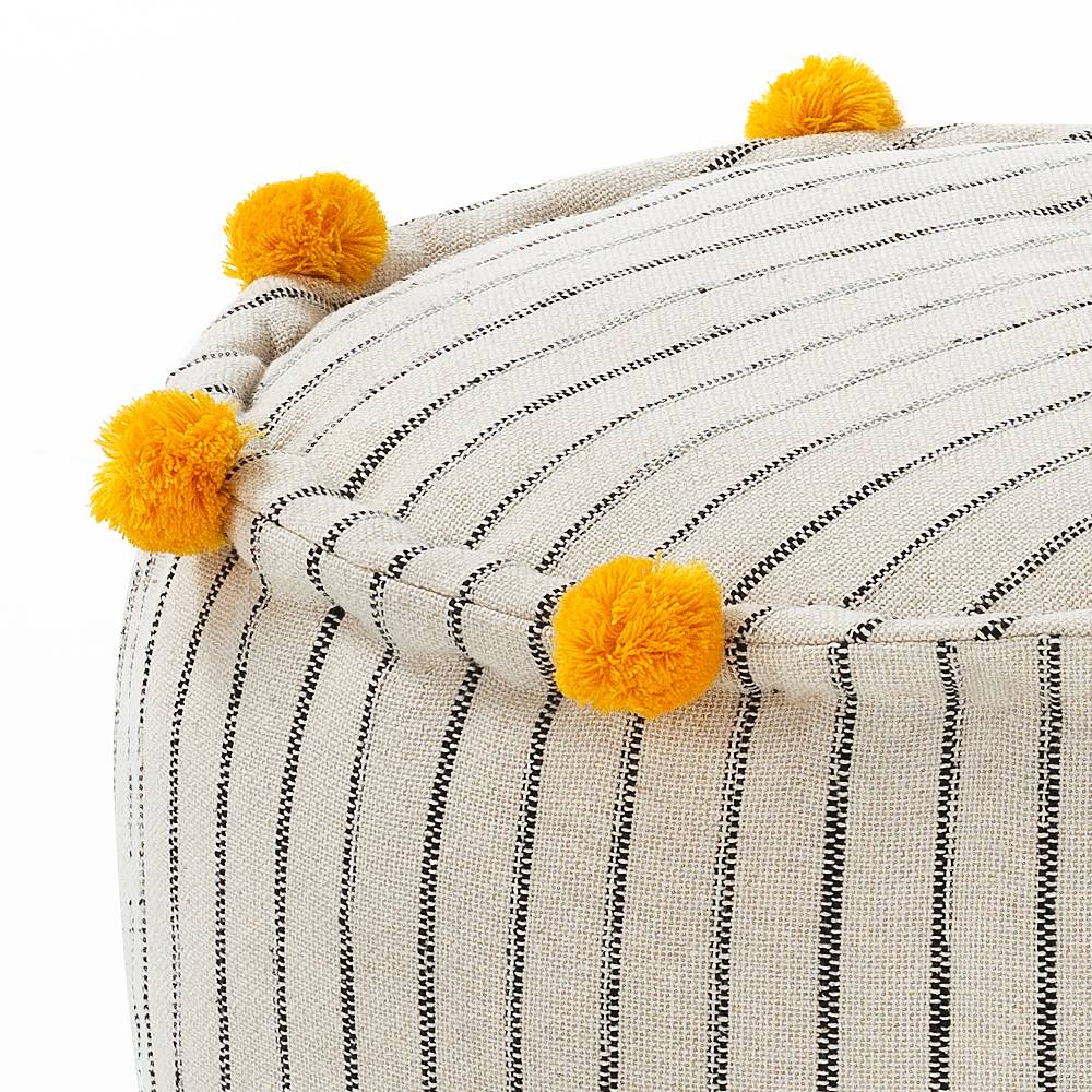 Oresteluchetta Pouf rotondo STRIPE-A YELLOW Acquista Ora