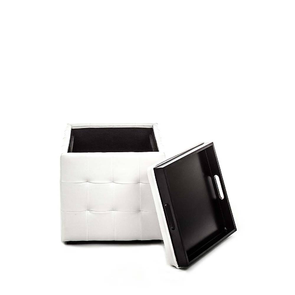 Oresteluchetta pouf poggiapiedi LOWELL WHITE Saldi
