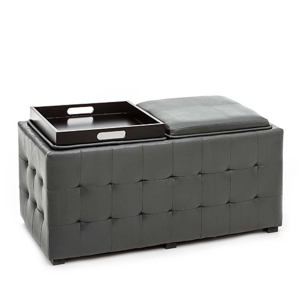 Oresteluchetta doppio pouf poggiapiedi LOWELL GREY Offerte