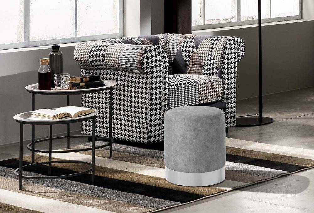 Oresteluchetta pouf / sgabello GROVE GREY Nuova