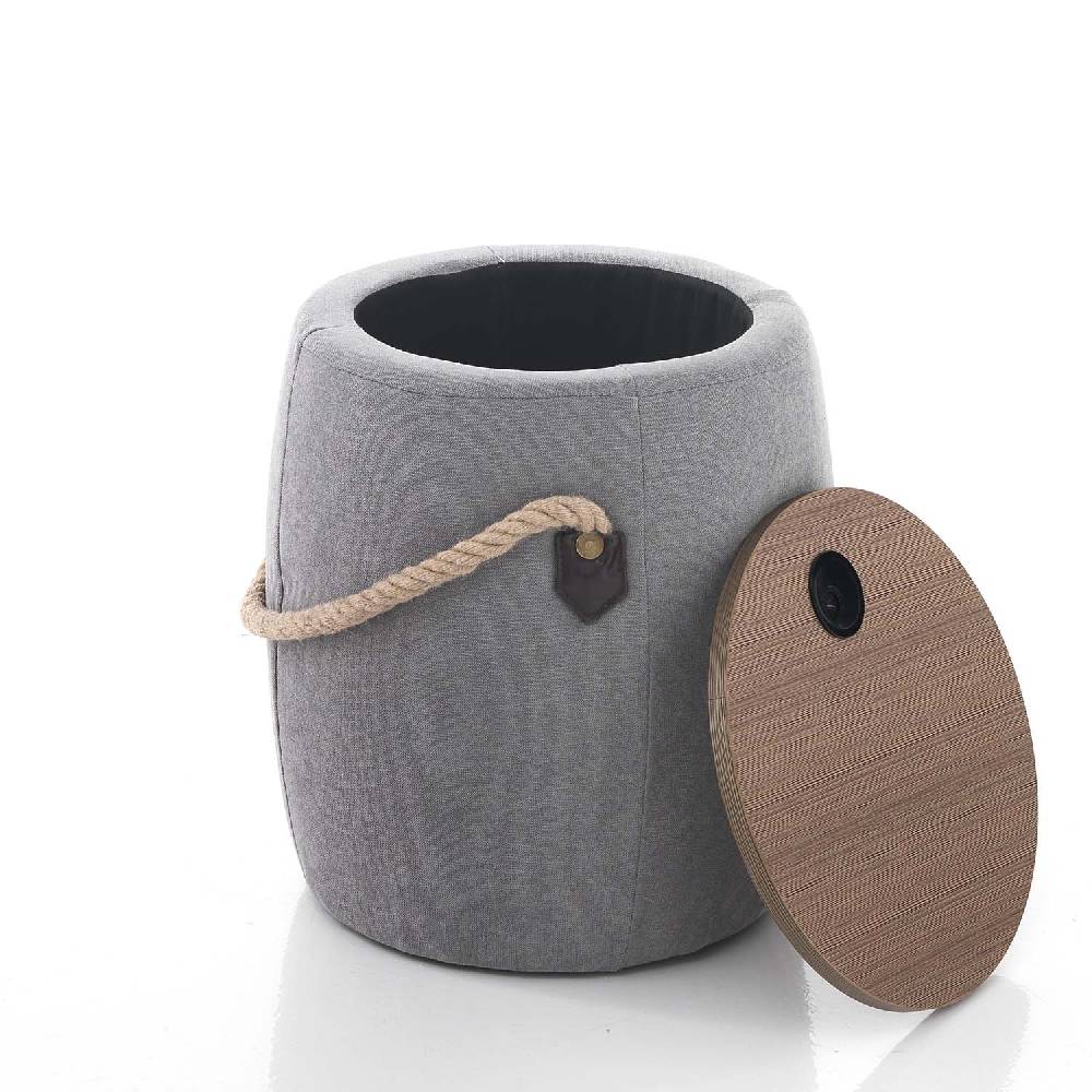 Oresteluchetta Pouf contenitore ANCHOR GREY In Linea