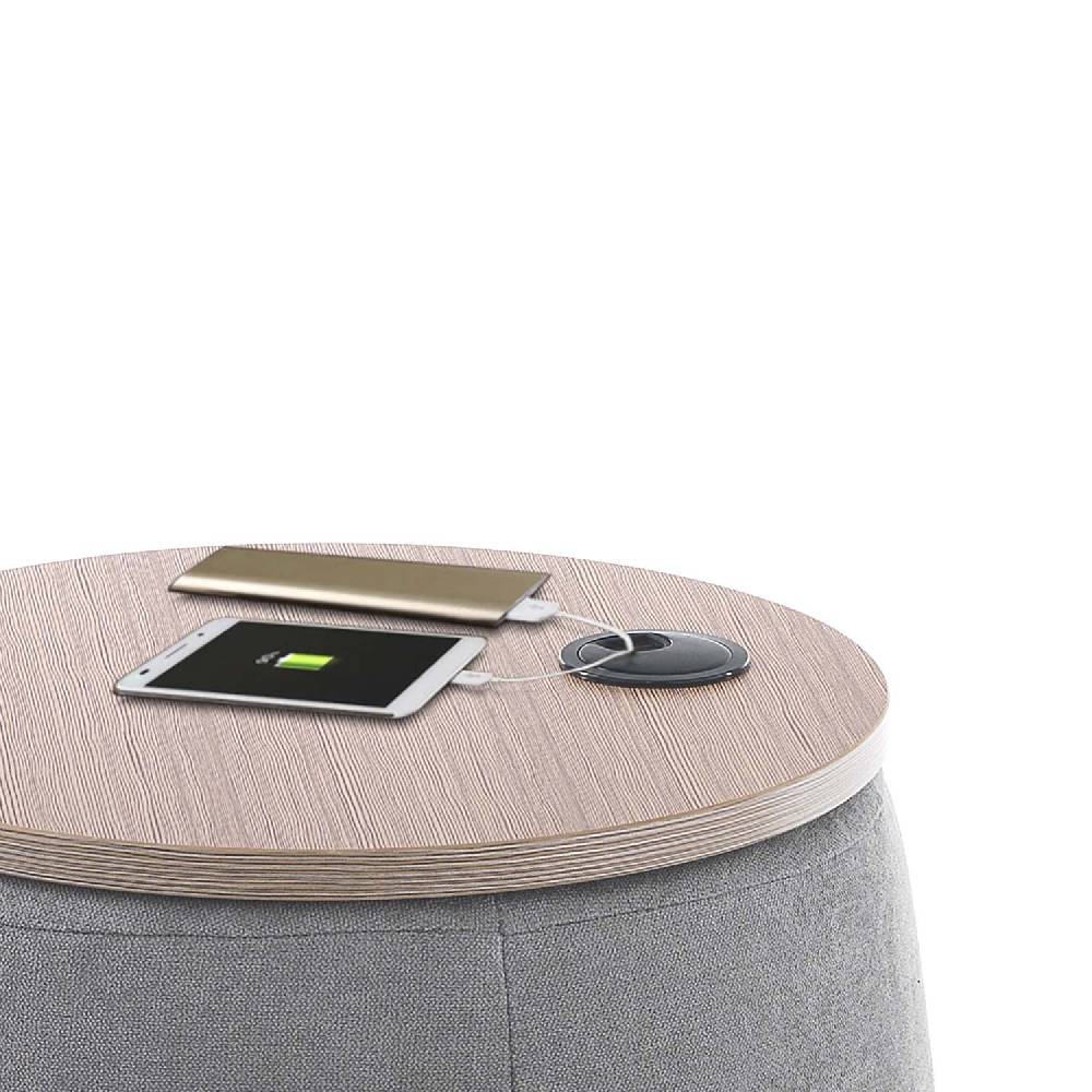 Oresteluchetta Pouf contenitore ANCHOR GREY In Linea