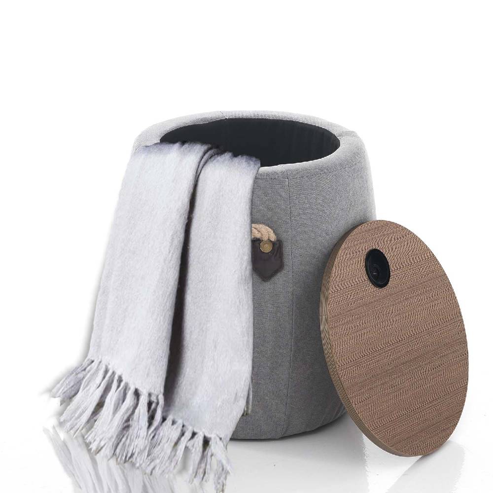 Oresteluchetta Pouf contenitore ANCHOR GREY In Linea