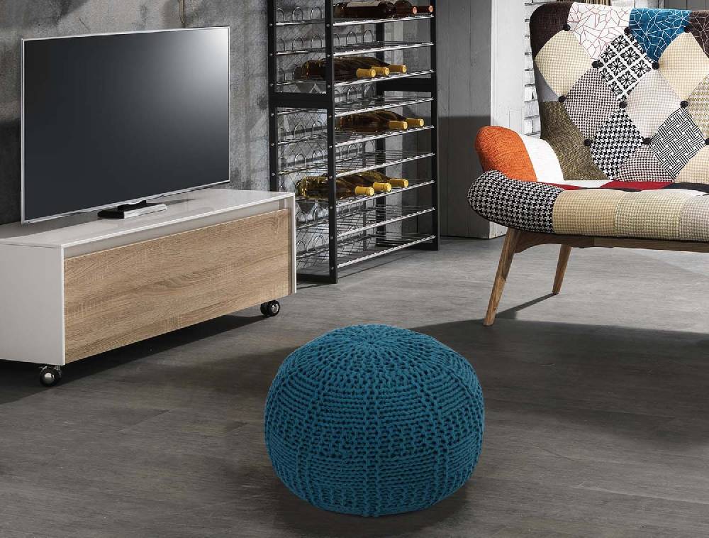 Oresteluchetta pouf BETH LIGHT BLUE Qualità