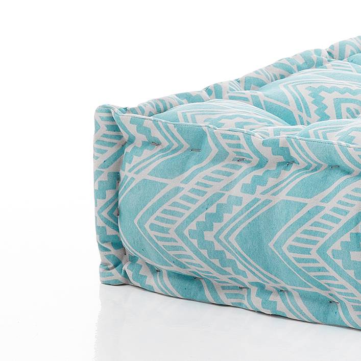 Oresteluchetta Pouf quadrato OUTDOOR IKAT MINT Nuova