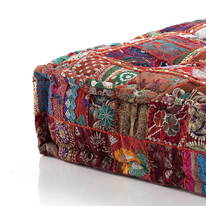 Oresteluchetta Pouf quadrato YANTRA RED PATCH Spedizione Gratuita