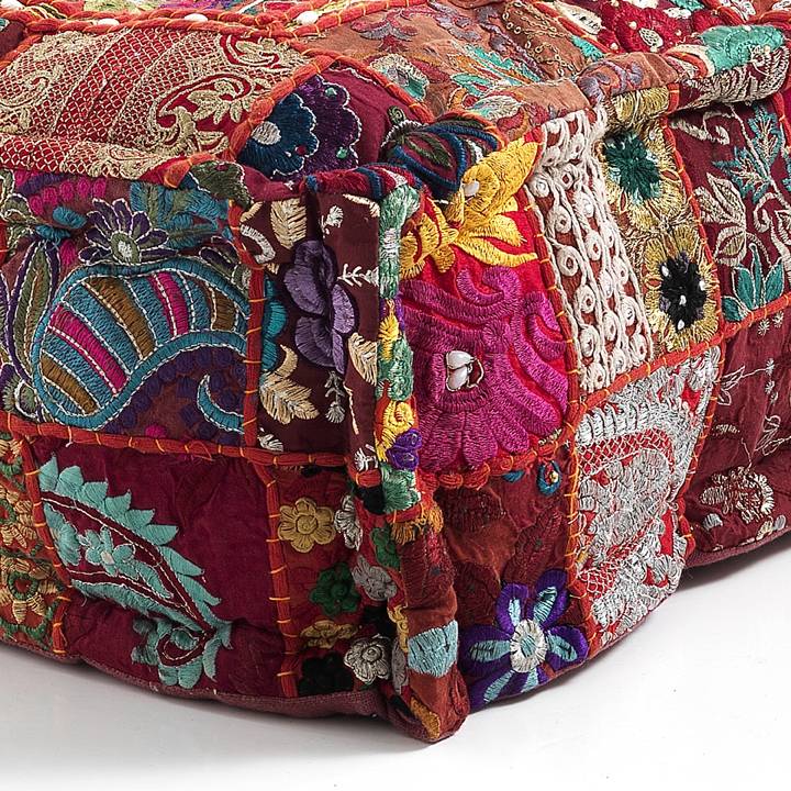 Oresteluchetta Pouf quadrato YANTRA RED PATCH Spedizione Gratuita