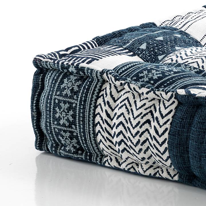 Oresteluchetta Pouf quadrato YANTRA WHITE/BLUE Promozione Limitata