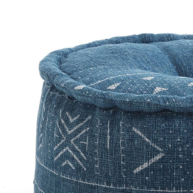 Oresteluchetta Pouf rotondo YANTRA BLUE Sconto