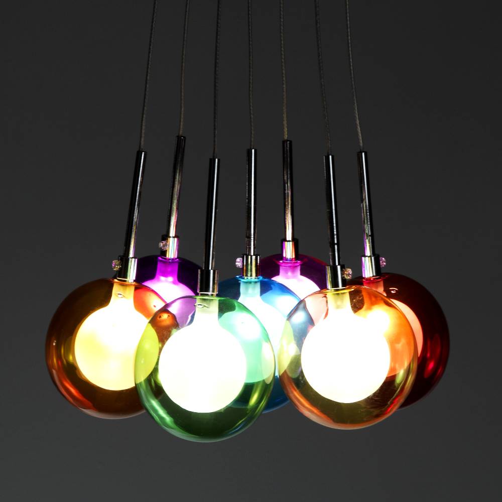Oresteluchetta LAMPADARIO 7 LUCI RAINBOW COLORS In Linea